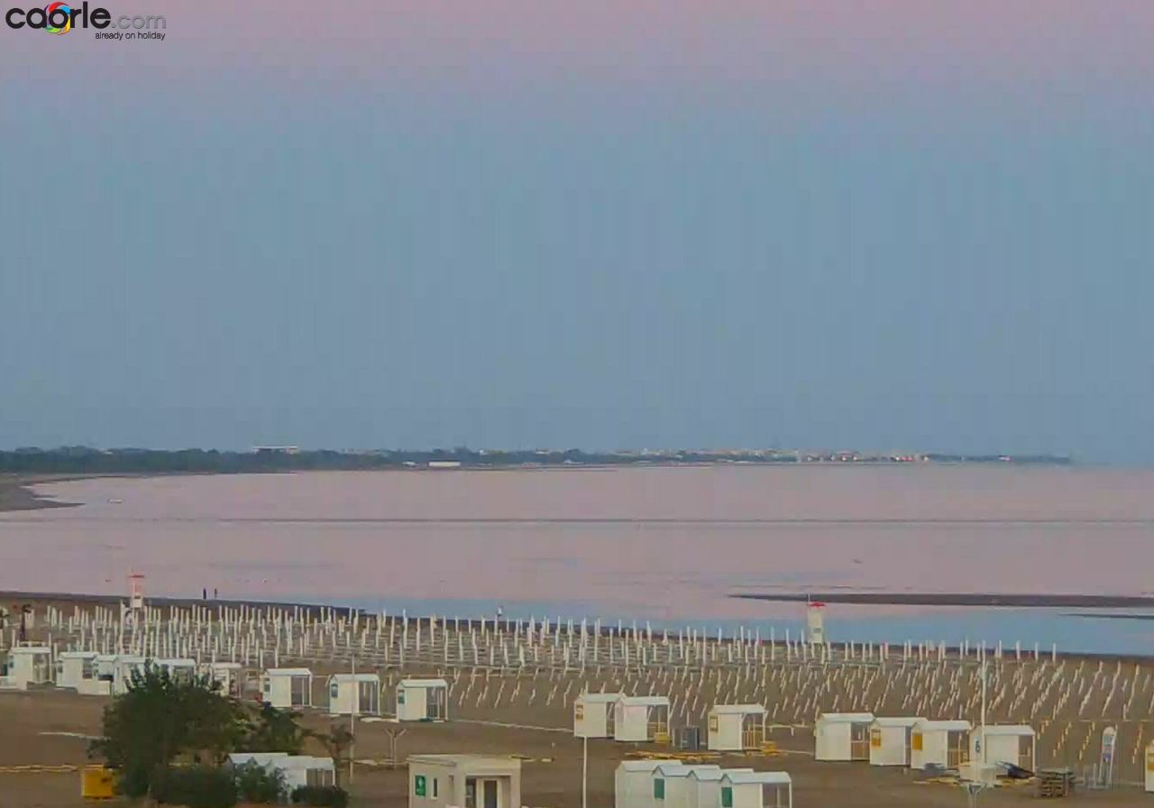 Webcam Caorle – Strand von Levante a Caorle in diretta: Vallevecchia – Strand „Brussa“, laguna e vallevecchia